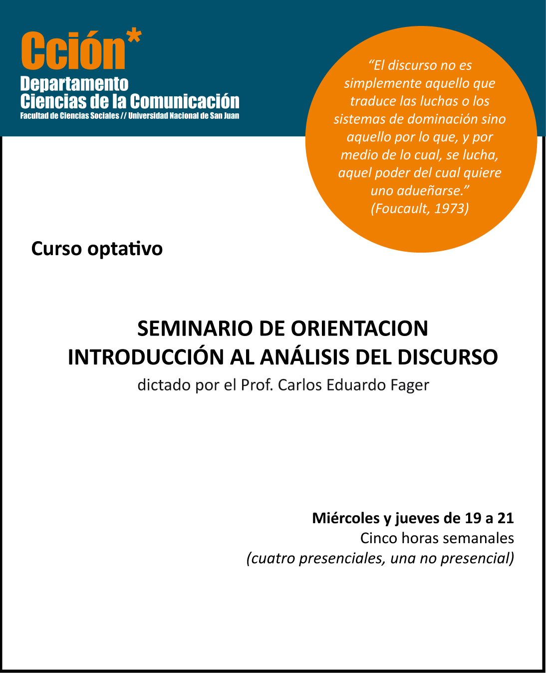 curso introducción al análisis del discurso del prof. Fager