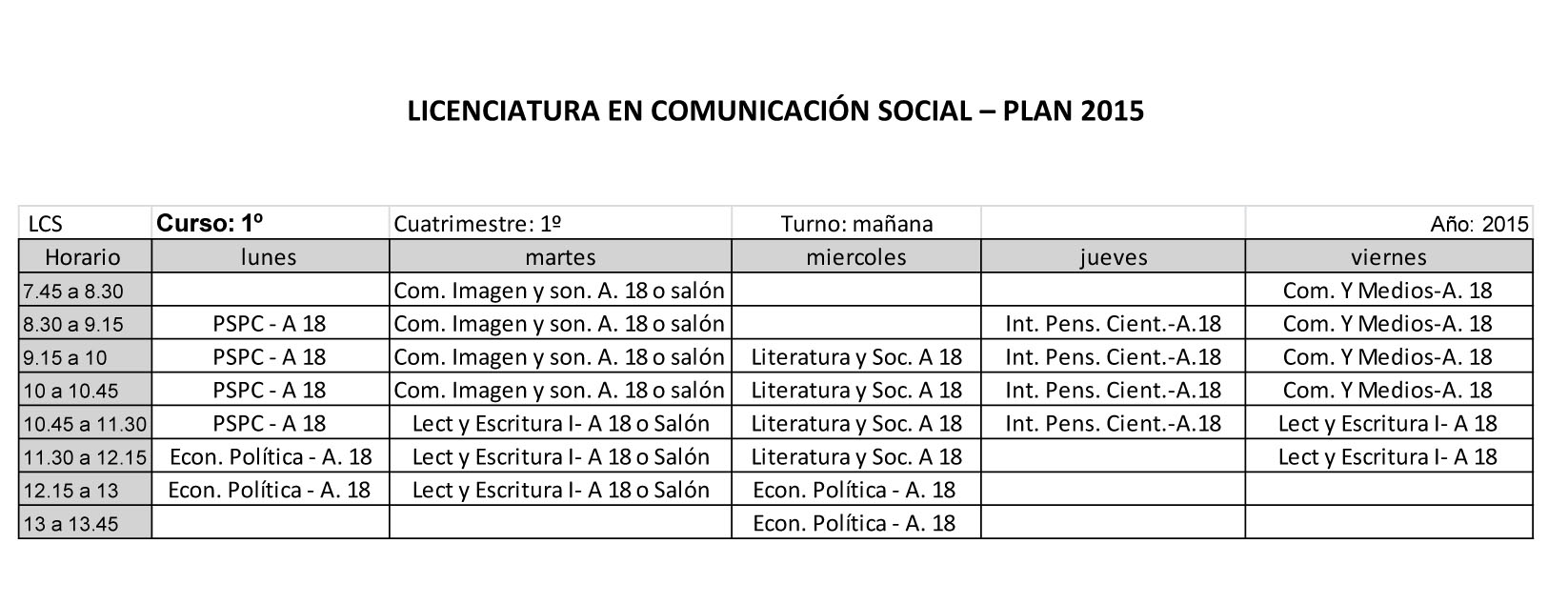 LICENCIATURA EN COMUNICACIÓN SOCIAL